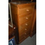 PINE TALL CHEST OF SIX DRAWERS