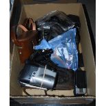 PHOTOGRAPHY INTEREST - BOX - VARIOUS CAMERAS, BINOCULARS ETC