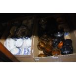 TWO BOXES - ASSORTED HOUSEHOLD CERAMICS