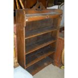 EARLY 20TH CENTURY STAINED OAK OPEN BOOKCASE