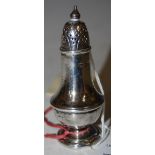 A SHEFFIELD SILVER PEPPER POT