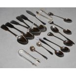 A COLLECTION OF ASSORTED SILVER FLATWARE, 6.9 TROY OZS.