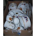 BOX - ASSORTED ROYAL WORCESTER EVESHAM PATTERN TABLEWARE