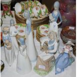A COLLECTION OF SEVEN ASSORTED SPANISH PORCELAIN FIGURE GROUPS