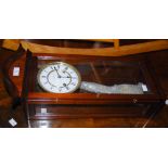 MAHOGANY WALL CLOCK, THE BLACK AND WHITE ROMAN NUMERAL DIAL INSCRIBED 'CAIRNCROSS OF PERTH'