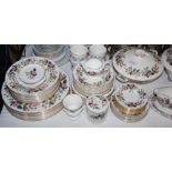 AN EXTENSIVE WEDGWOOD HATHAWAY ROSE PATTERN PART COFFEE AND DINNER SET