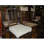 GROUP OF SIX ASSORTED CHAIRS TO INCLUDE A SCOTTISH LABERNUM BRANDER BACK SIDE CHAIR, PAIR OF