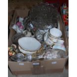 BOX - ASSORTED CERAMICS AND GLASSWARE