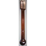 A MODERN MAHOGANY WALL BAROMETER, RUSSELL, NORWICH