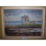 WILLIAM MORRISON (LATE 19TH CENTURY SCOTTISH SCHOOL) ROSYTH CASTLE, THE RED ROOFS OF A FIFE