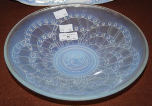 AN EARLY 20TH CENTURY FRENCH CLEAR, FROSTED AND OPALESCENT GLASS BOWL, 24.5CM DIAMETER
