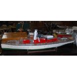 SCRATCH BUILT MODEL SHIP 'SIR WALTER SCOTT', 139 CM LONG