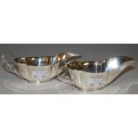 A PAIR OF BIRMINGHAM SILVER SAUCE BOATS, MAKERS MARK OF O & CO, 5.6 TROY OZS