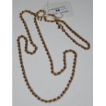A 9CT GOLD NECKLACE TOGETHER WITH A MATCHING BRACELET, GROSS WEIGHT 12.2 GRAMS