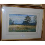 19TH CENTURY SCOTTISH SCHOOL A VIEW OF A CORNFIELD WATERCOLOUR AND GOUACHE ON PAPER, SIGNED