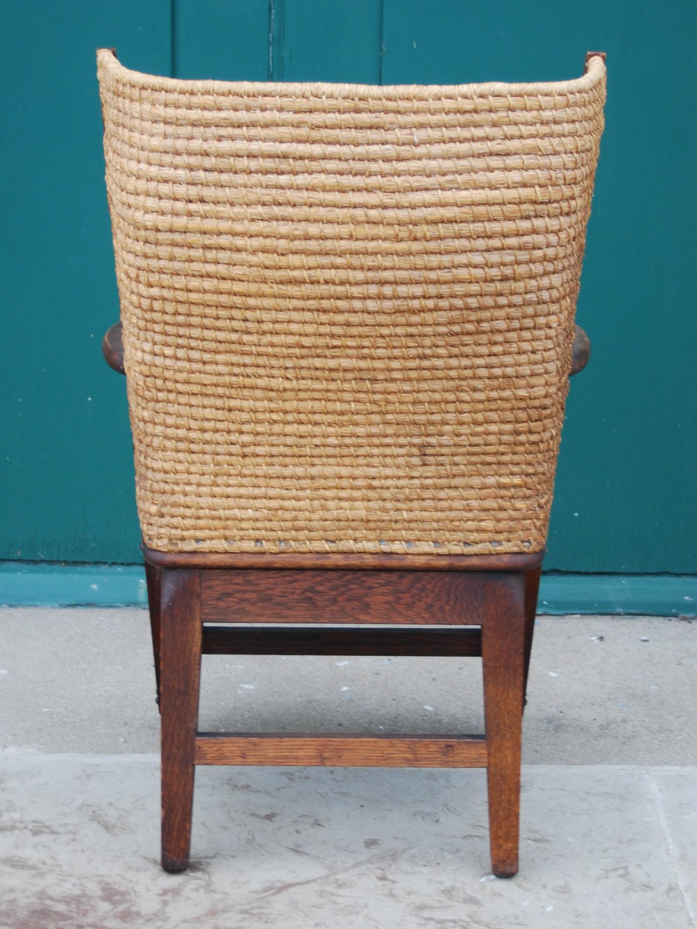 A late 19th / early 20th century childs Orkney chair, the arms with scroll carved detail, with - Image 6 of 6