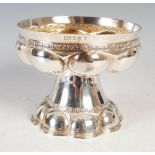 A George V silver chalice, Edinburgh, 1926, makers mark of Hamilton & Inches, with presentation