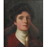 Late 19th century Scottish School A portrait of Mrs John Allen oil on canvas 32.5cm x 27cm