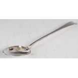 A George III silver serving spoon, London, 1799, makers mark of WE over WF, Old English pattern, 4.3