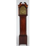 A George III mahogany and boxwood lined longcase clock, James Greig, Perth, the brass dial with