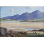 AR Rowland Hill (Irish 1915-1979) Dundrum Bay, Co. Down oil on canvas board, signed lower right