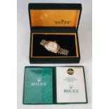 A gentleman's Rolex Oyster Perpetual Datejust stainless steel wristwatch, the silvered dial with