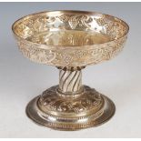 An Edwardian silver tazza, London, 1902, makers mark of JBC for Carrington & Co., with embossed