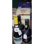 FIVE BOTTLES OF WINE AND SPIRITS TO INCLUDE ONE BOTTLE OF HAMILTON RUSSELL CHARDONNAY 2012, CROFT