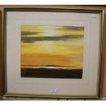 •AR JIM NICHOLSON (BRITISH 1924 - 1996) SUNSET, NORTH UIST WATERCOLOUR ON PAPER, SIGNED AND DATED