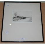 THREE FRAMED ETCHING BY HENRY JACKSON SIMPSON (SCOTTISH 1893 - 1963), INCLUDING 'KYLE OF TONGUE, THE