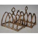 PAIR OF BIRMINGHAM SILVER FIVE BAR TOAST RACKS, 3 TROY OZS