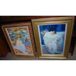 A COLLECTION OF FIVE DECORATIVE PICTURES, STILL LIVES AND FIGURATIVE STUDIES