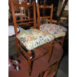 TWO LATE 19TH CENTURY BEDROOM CHAIRS