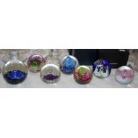 GROUP OF TWELVE ASSORTED CAITHNESS GLASS PAPERWEIGHTS, FOUR BOXED AND EIGHT LOOSE