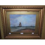 LATE 19TH / EARLY 20TH CENTURY BRITISH SCHOOL SAILING BOATS WATERCOLOUR ON PAPER, UNSIGNED 26CM X