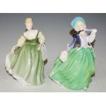 TWO ROYAL DOULTON FIGURES TO INCLUDE AUTUMN BREEZES HN1913 AND FAIR LADY HN2193