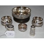 COLLECTION OF LATE 19TH/ EARLY 20TH CENTURY INDIAN WHITE METAL WARE TO INCLUDE A CIRCULAR BOWL