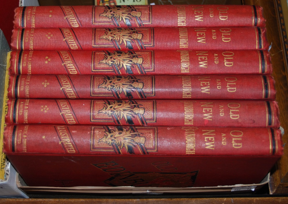 BOX OF SIX VOLUMES 'OLD AND NEW EDINBURGH' ILLUSTRATED