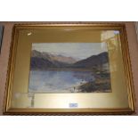 LATE 19TH / EARLY 20TH CENTURY BRITISH SCHOOL A LOCH LANDSCAPE WATERCOLOUR ON PAPER, UNSIGNED, AN