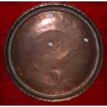 AN EASTERN COPPER CIRCULAR TRAY/ TABLE TOP