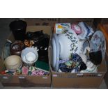 TWO BOXES OF ASSORTED CERAMICS