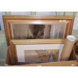 COLLECTION OF PICTURES AND PRINTS TO INCLUDE A PAIR OF ETCHINGS AFTER McARDLE "LOCH LUBNAIG" AND "