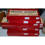SEVEN BOXED SETS OF BRITAINS SOLDIERS TO INCLUDE BAND OF THE SECOND DRAGOONS NO.1720, THE GORDON