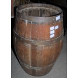 AN OAK AND COPPER-BOUND BARREL