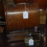 A VINTAGE MINIATURE TABLE TOP SEWING MACHINE BY LEAD OF JAPAN, TOGETHER WITH ANOTHER MINIATURE