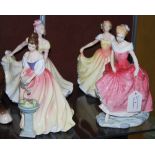 FOUR ROYAL DOULTON LADIES TO INCLUDE "SUMMERS DAY" HN3378, "DEBORAH" HN3644, "NINETTE" HN2379, "