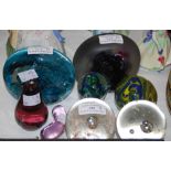 GROUP OF EIGHT ASSORTED PAPERWEIGHTS