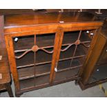 EARLY 20TH CENTURY WALNUT DISPLAY CABINET ON SHORT CABRIOLE LEGS