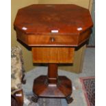 A 19TH CENTURY MAHOGANY WORK TABLE (ALTERATIONS)