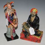 TWO ROYAL DOULTON FIGURES, TO INCLUDE "MENDICANT" HN1365, AND "THE JESTER" HN2016